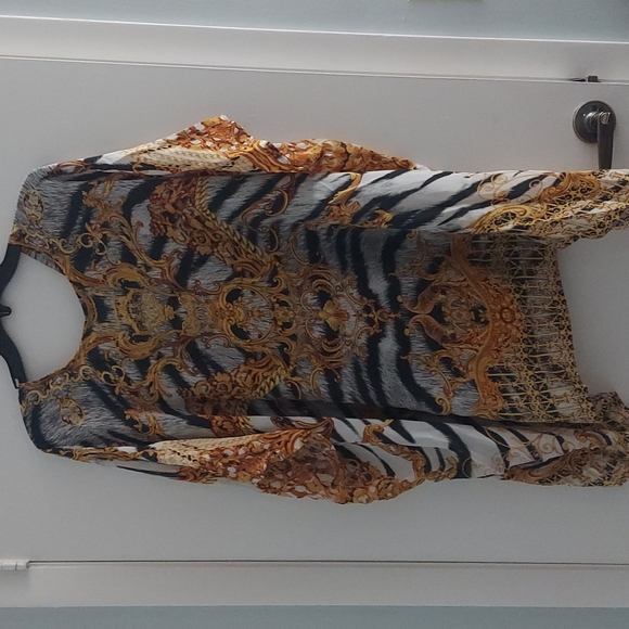 Shahida parides zebra barocco short kaftan - Picture 7 of 7